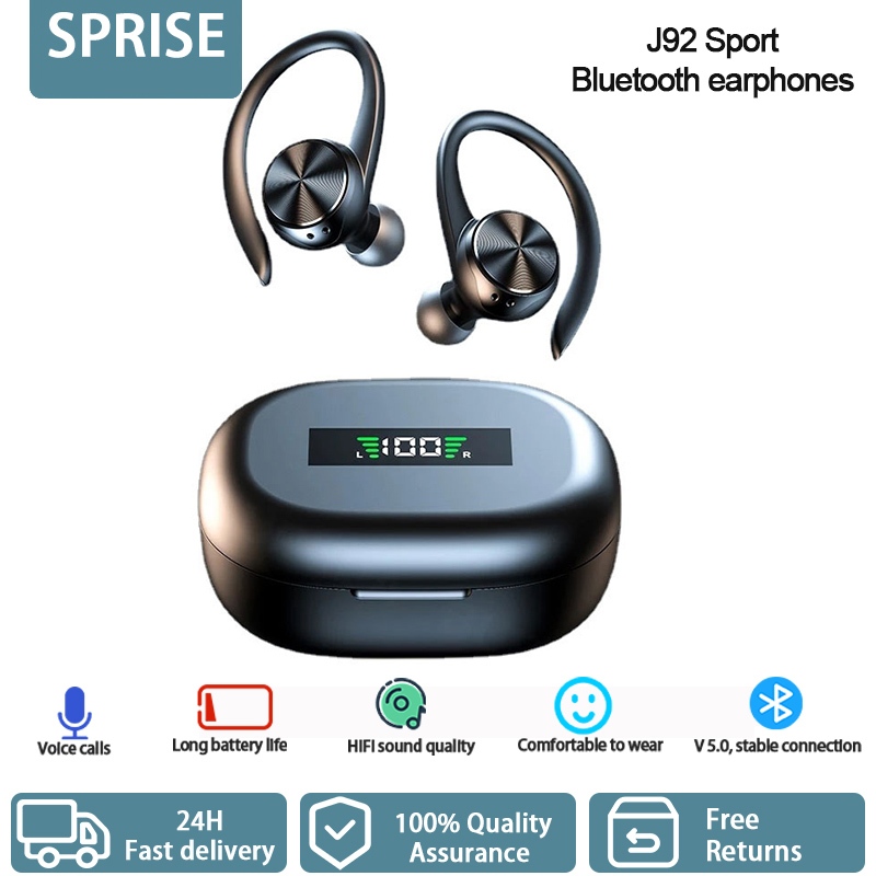 SPRISE J92 Portable Mini Wireless Bluetooth Earphone HiFi Noise Cancelling TWS Wireless Earbuds Long Standby 蓝牙耳机