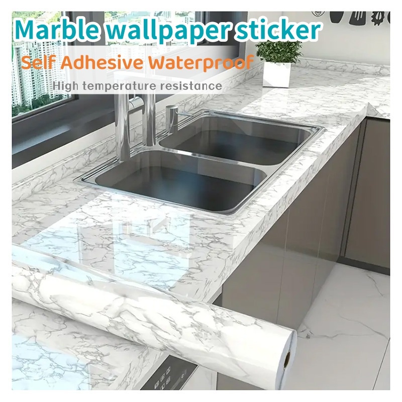 3M Modern Marble Wallpaper Adhesive PVC wall paper sticker Waterproof