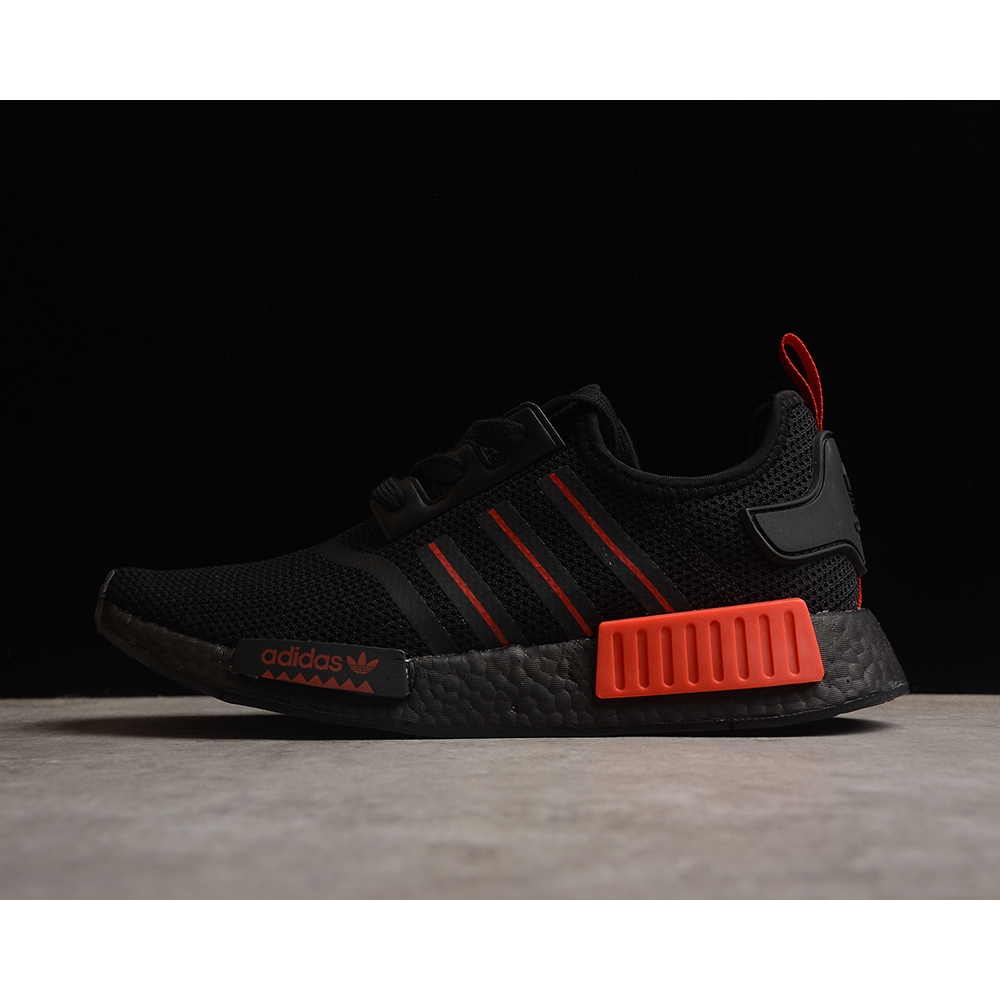 Nmd r1 mens running shoes clearance (black/red)