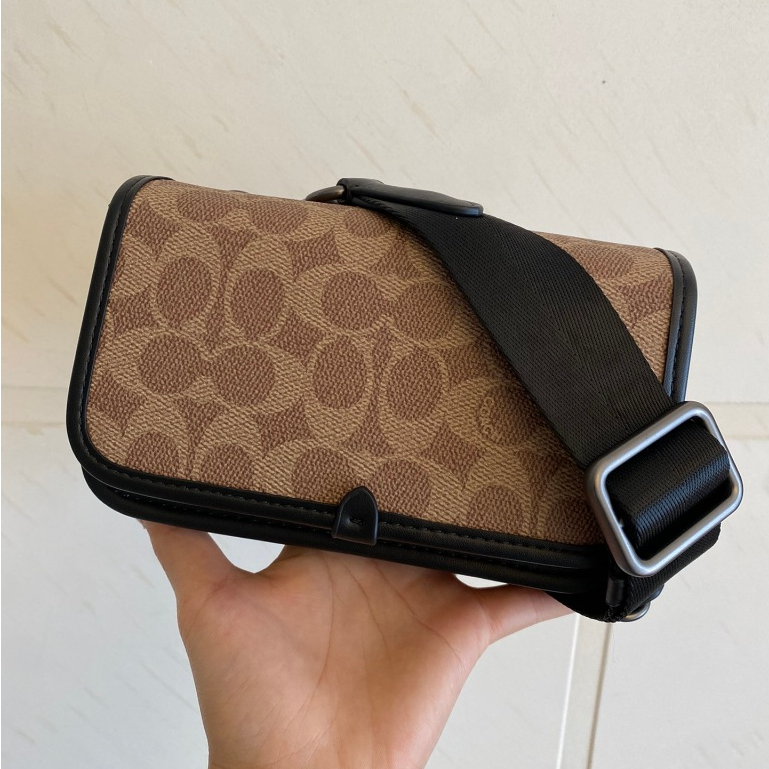Free Shipping Coach charter Men s mobile phone bag Shoulder Messenger Bag Shopee Malaysia