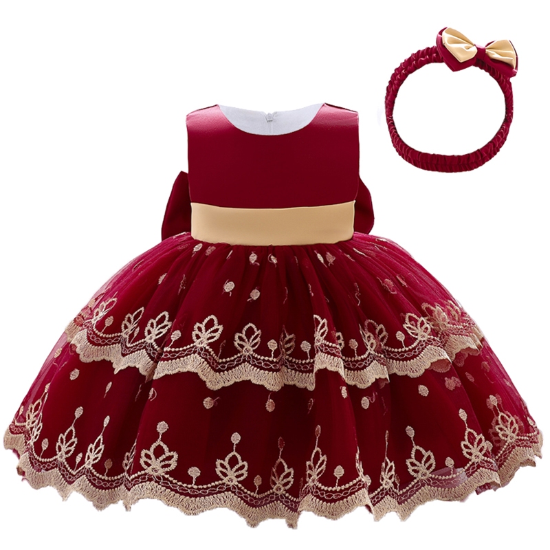 Newborn Dress 1st Birthday Dress For Baby Girl Clothes Bow Princess