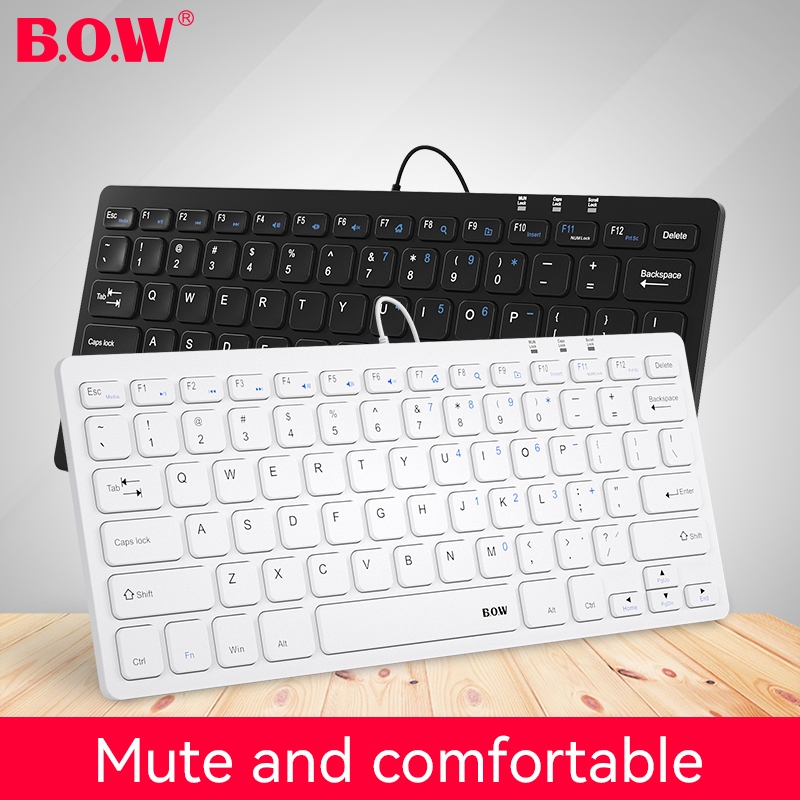 B.O.W 78 Keys Scissor Portable Wired USB Keyboard HW098A | Shopee Malaysia