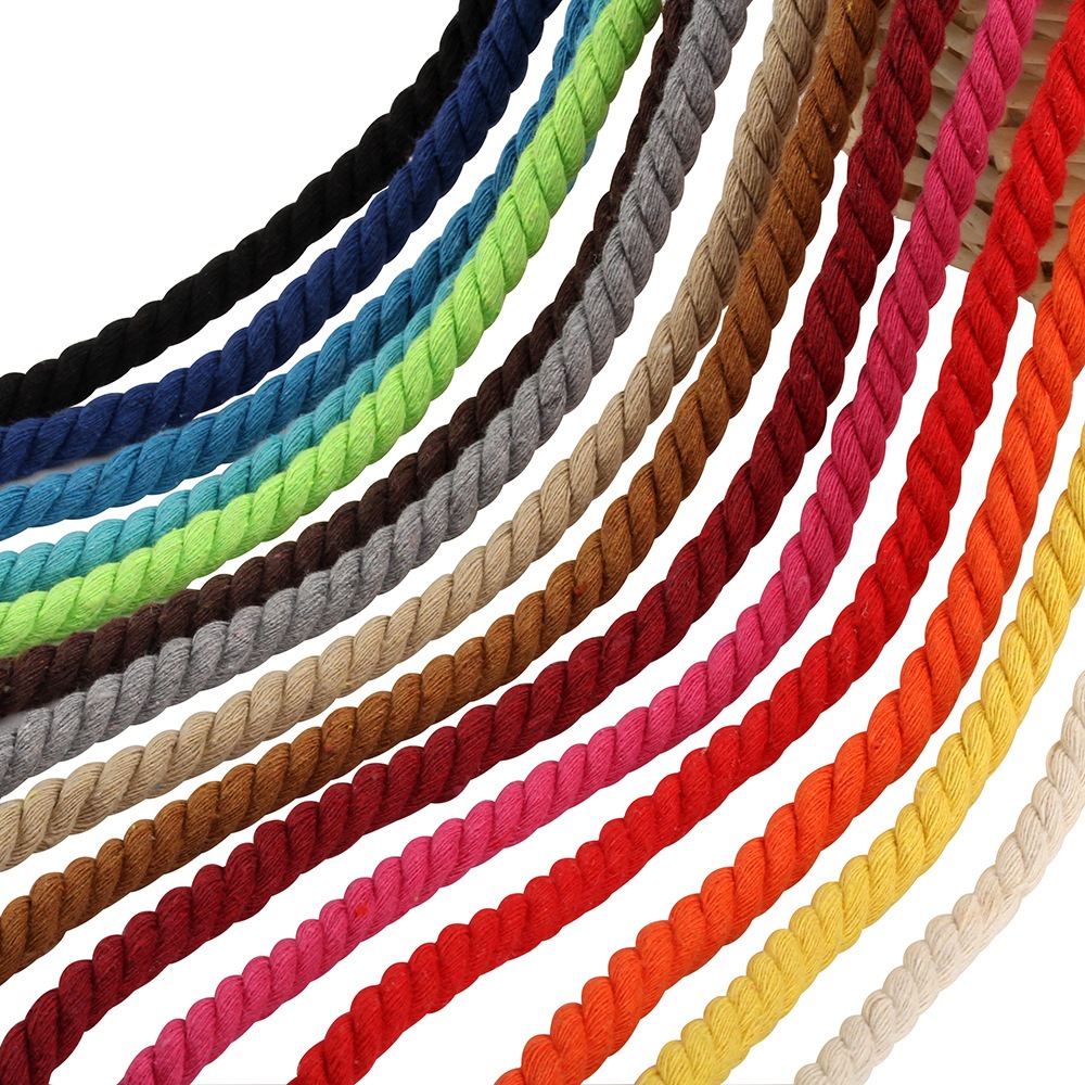 Yarn 1M 8Mm Colorful Three Strand Cotton Rope DIY | Shopee Malaysia