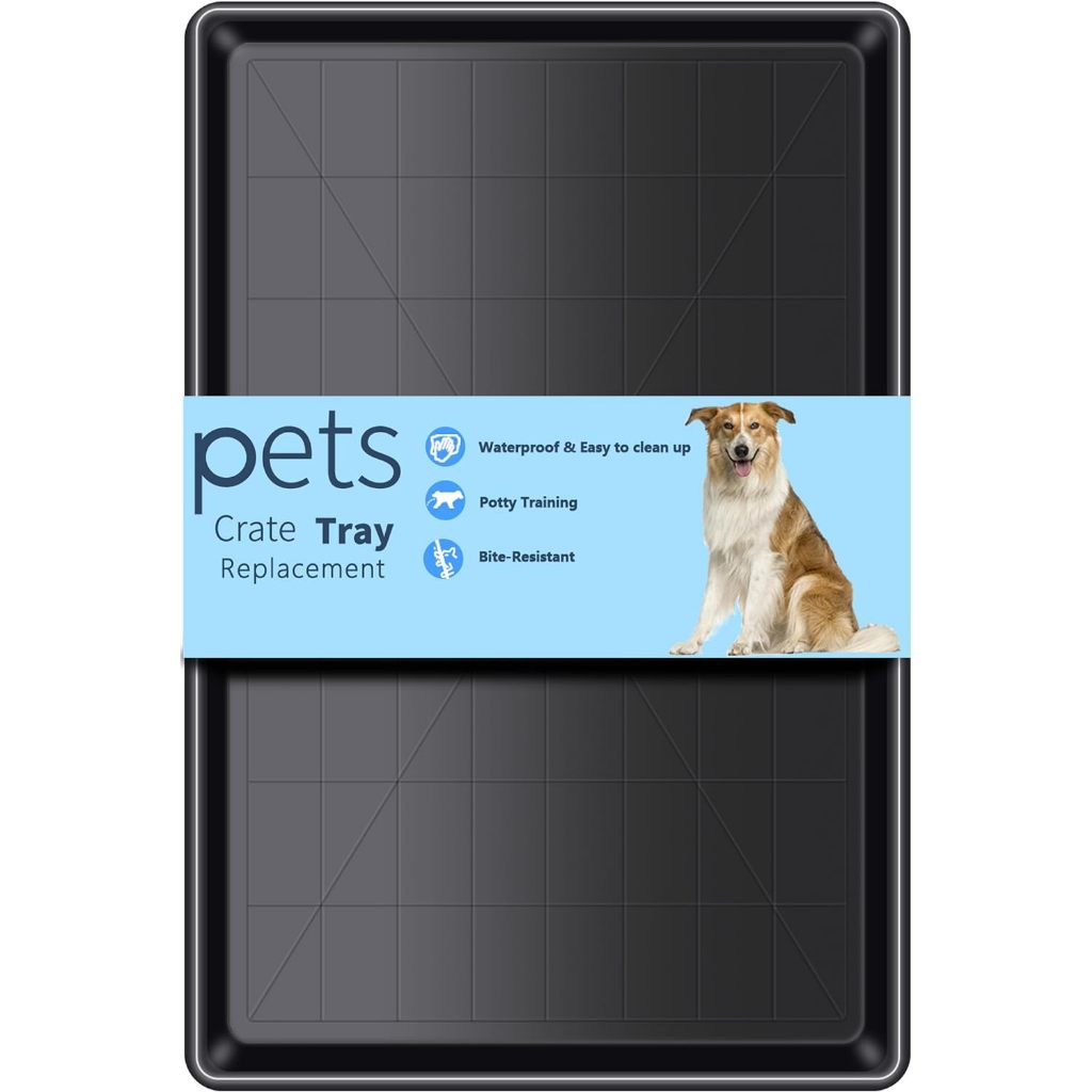 Parrot Toilet Pan Bird Cage Tray Black Replacement Dog Crate Pan, Bunny