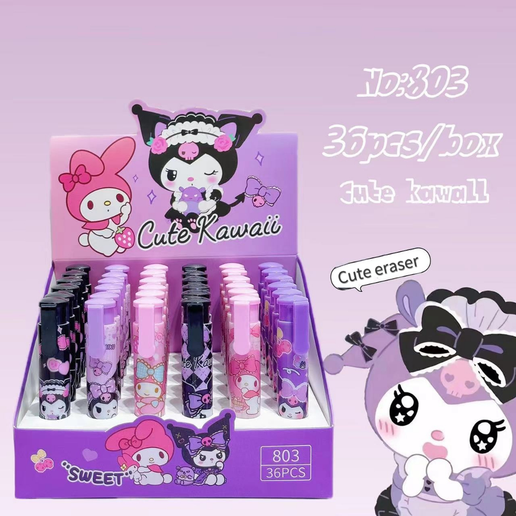 Cute Sanrio Kuromi/My Melody Eraser Creative cartoon press pen eraser ...