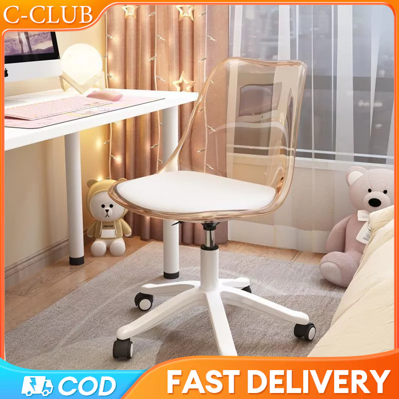 Acrylic Transparent Computer Chair Makeup Chair Learning Chair ...