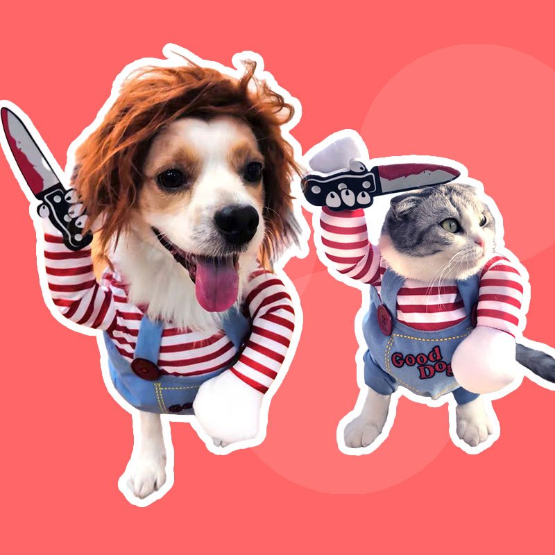 【Yuanzhs Pet】dog chucky costume dog outfit chuckie pet costume