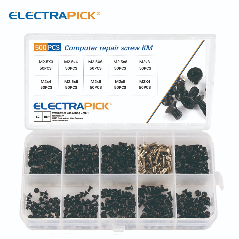 Electrapick Repair Laptop Computer Screw Kit Set (500 Pcs) Shopee