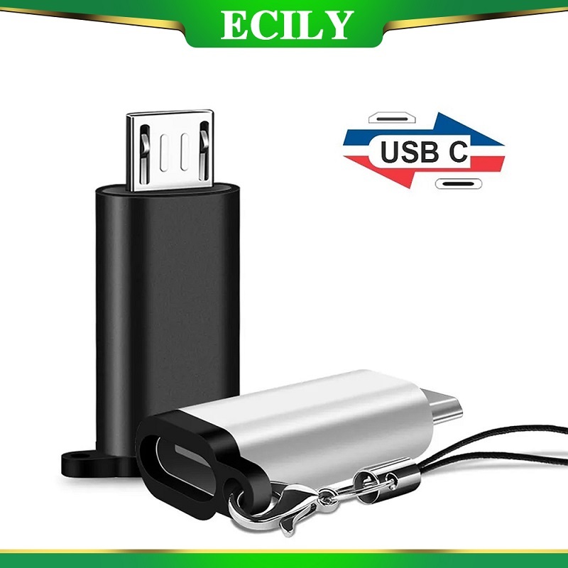 ECILY Type C Female to Micro USB Male Cable Adapter Converter for Micro ...