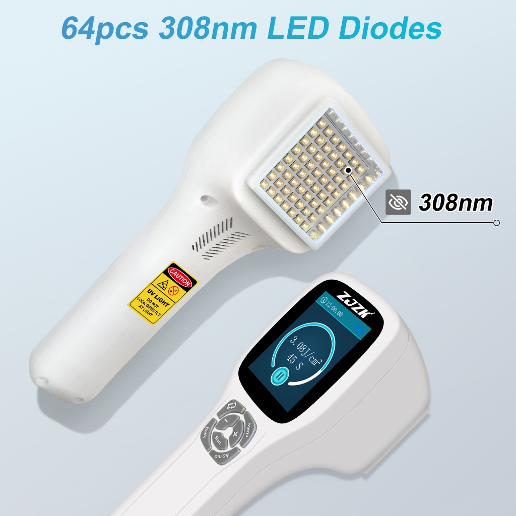 Laser 308nm Excimer LED UVB Light Therapy for Vitiligo Reduction of White Spots & Improvement of