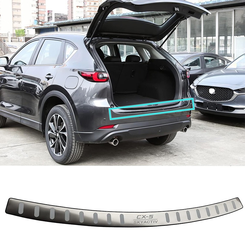 Car Stainless Steel Rear Bumper Protector for Mazda CX-5 CX5 2017-2024 ...