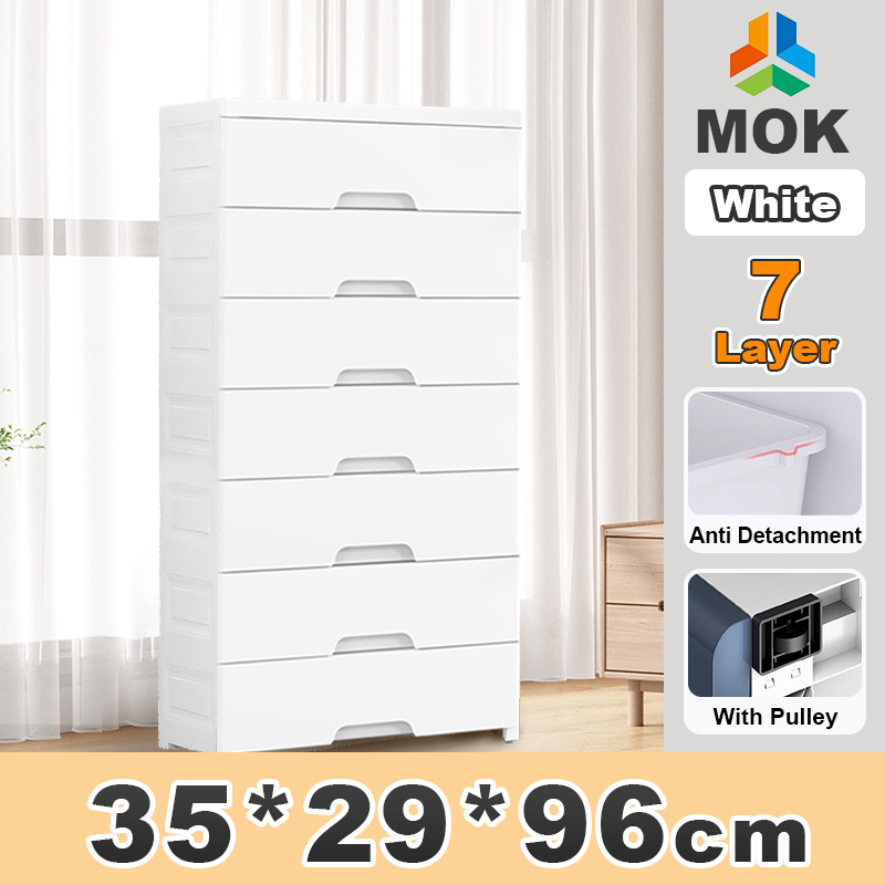 MOK Drawer Chest 73CM Large Storage Space Plastic Drawer High Quality ...