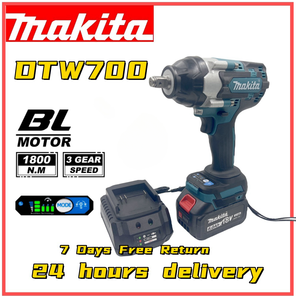 Makita impact wrench 1 2 inch 1800N.M Torque Brushless Electric