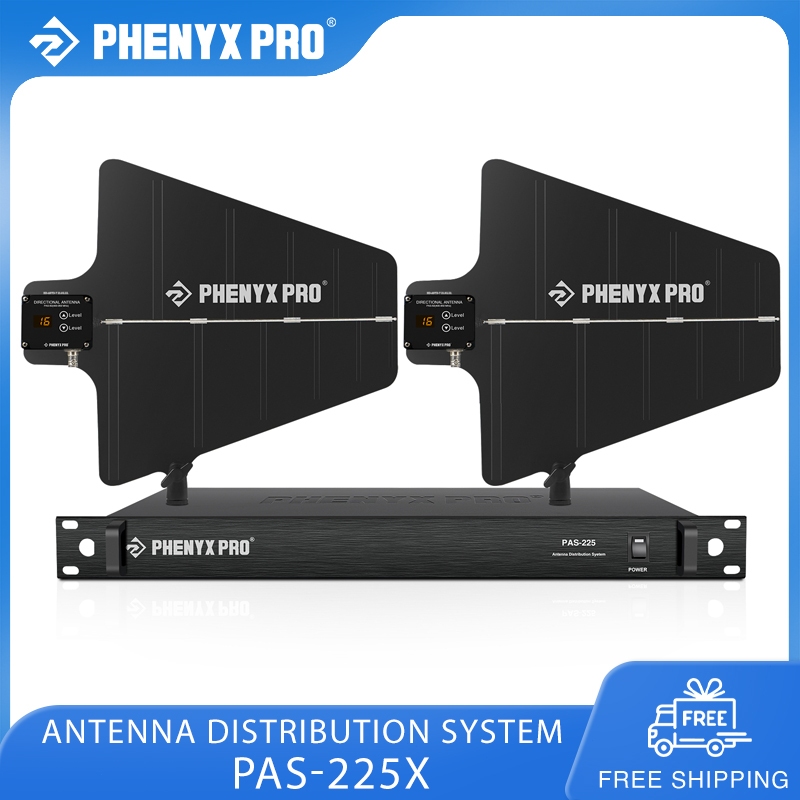 Phenyx Pro PAS225X UHF Wireless Microphone Antenna Distribution System