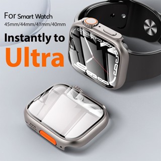 Waterproof Case for Apple Watch Ultra 2 Screen Protector Case 49mm Straight  Edge Cover iWatch series 9 8 SE 7 44mm 40mm 45 41mm