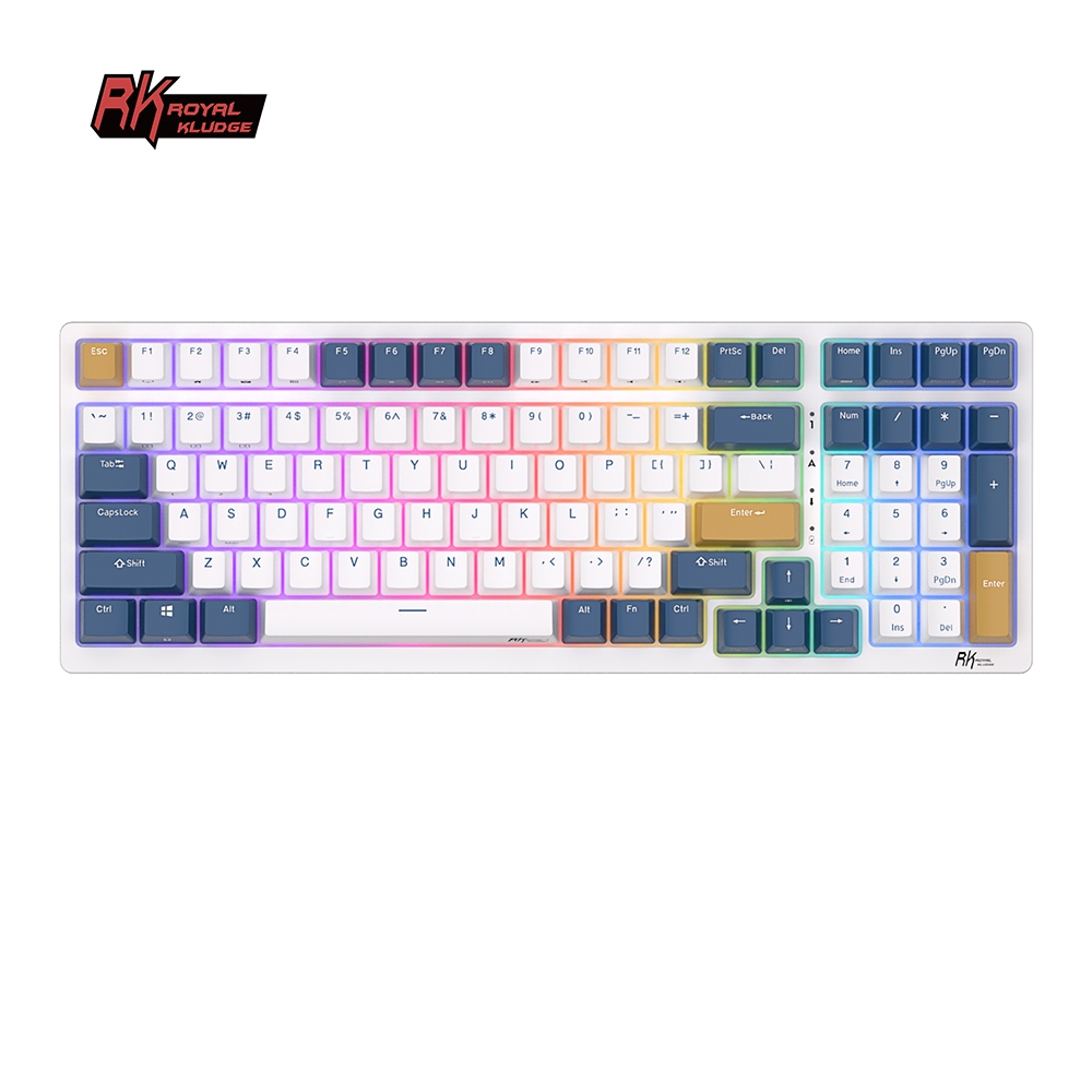Royal Kludge RK98 Hot Swappable 98Key Wireless Mechanical Keyboard with ...