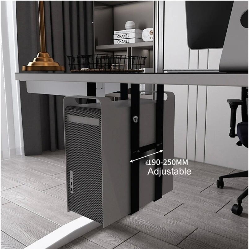 GD05 Universal PC Case Holder Under Desk Adjustable CPU Stand Lift