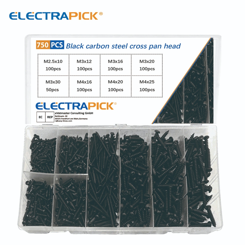 XxinXrong Pack Of 285 Self-Tapping Screws Assortment, M2/M3/M4/M5