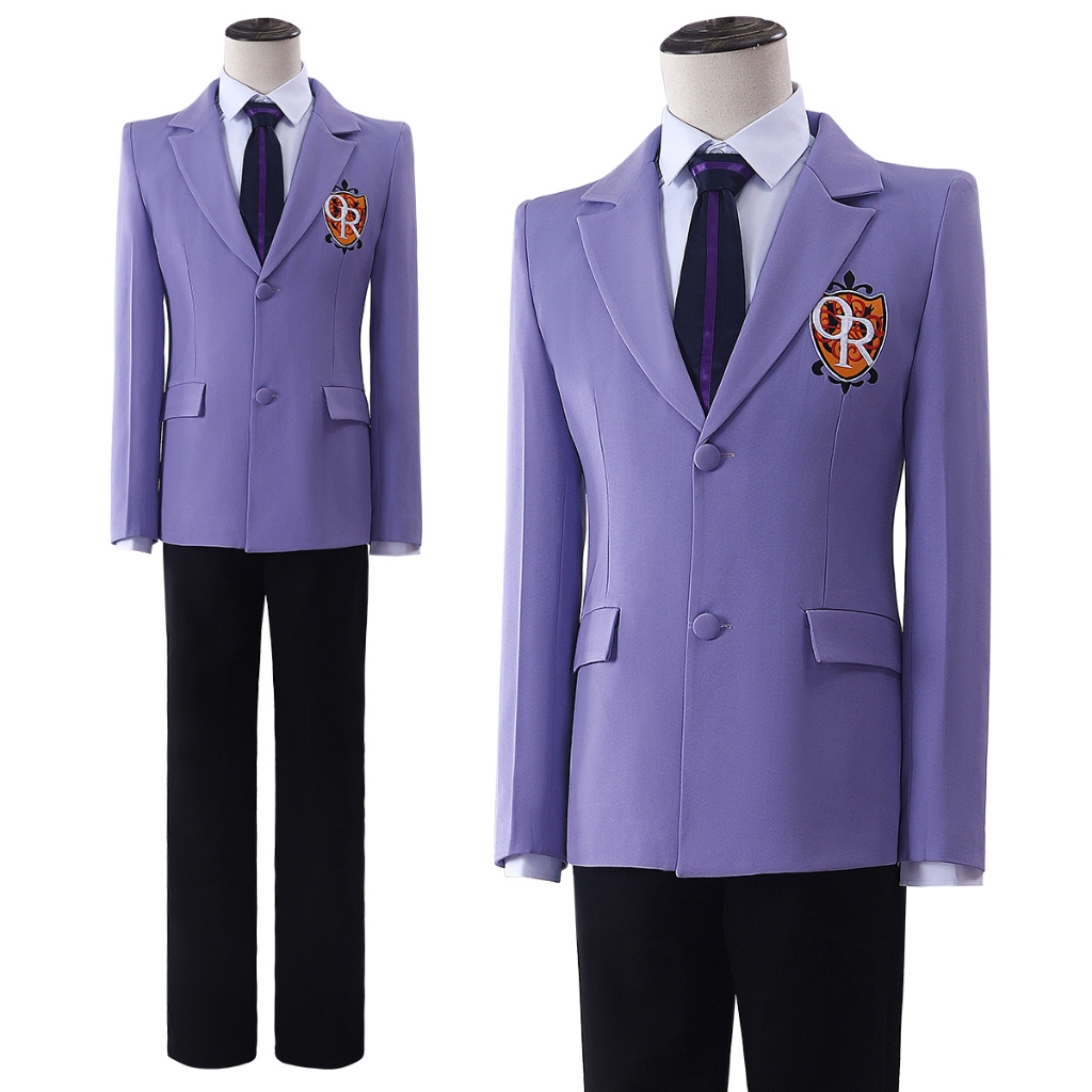 HOLOUN Ouran High School Host Club Cosplay Costume 4pcs set Uniform  Embroidery style Halloween | Shopee Malaysia