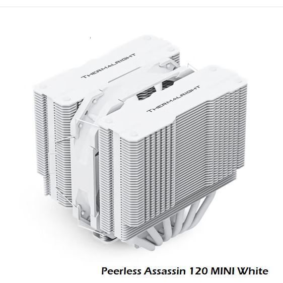 Thermalrlght Peerless Assassin 120 MINI Black CPU Air Cooler, 6 Heat Pipes Dual Towers Cooler, With Dual TL-D12B PWM Fans, Desktop PC Cooler For Intel LGA 1851/1700/1150/1151/1200/2011,AMD:AM4/AM5