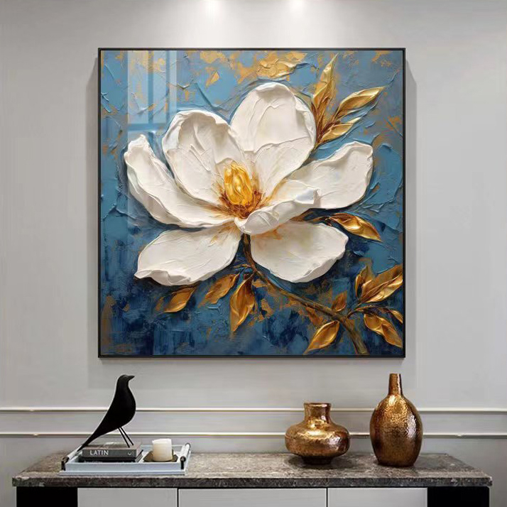 Abstract Three-dimensional Flower Oil Painting Printing Art Original 