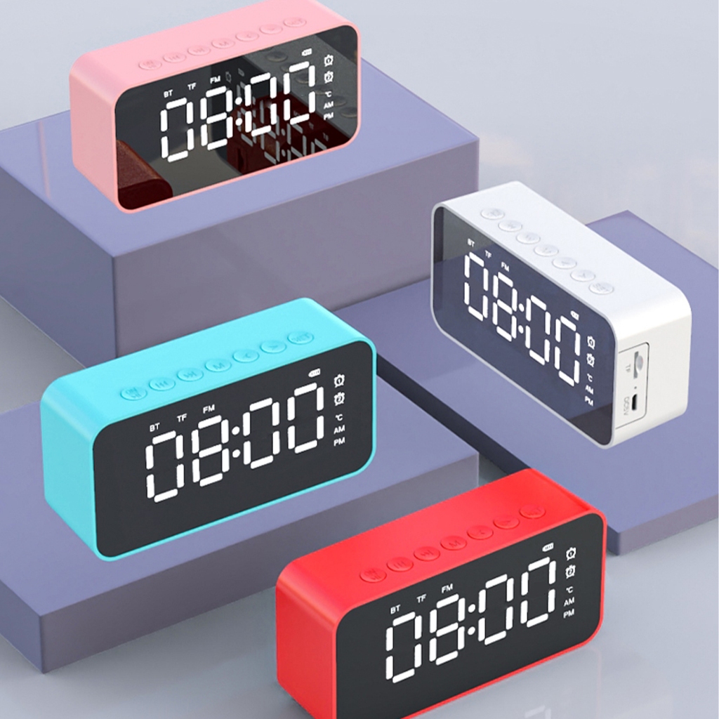 Q6 Wireless Bluetooth speaker Music Player 1400MA Mirror LCD display