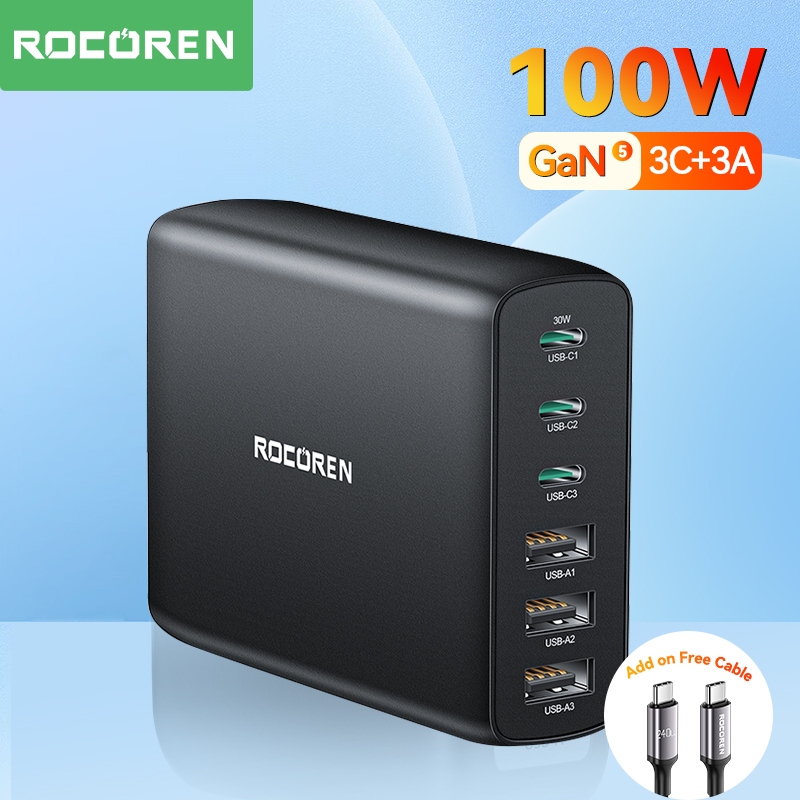 Rocoren Gan W Super Fast Usb C Type C Charger Multi Port For Sangsung S Ultra I Series