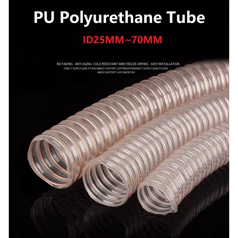 SPI Snowmobile High Quality Transparent Urethane Fuel Line Blue 1/4 ID 50' Roll