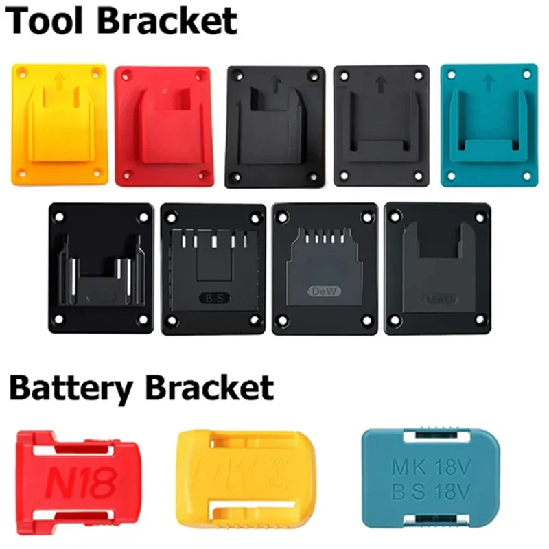 5-Pack Battery Holder Wall Mount Bracket – Fits Makita & Dewalt 18V Lithium-Ion Batteries, Organize Your Shop 5 thumbnail image