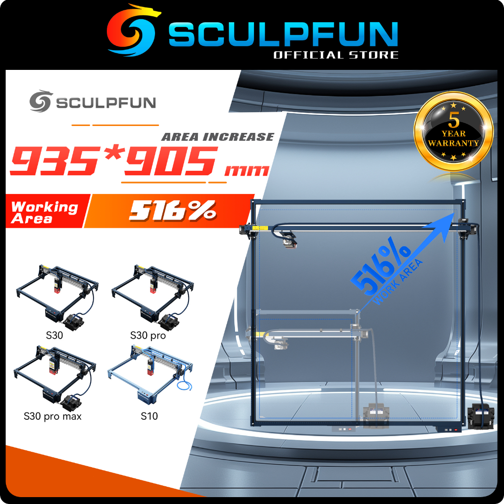 SCULPFUN S10/S30/S30 Pro/S30 Pro Max Laser Engraver Engraving Area ...