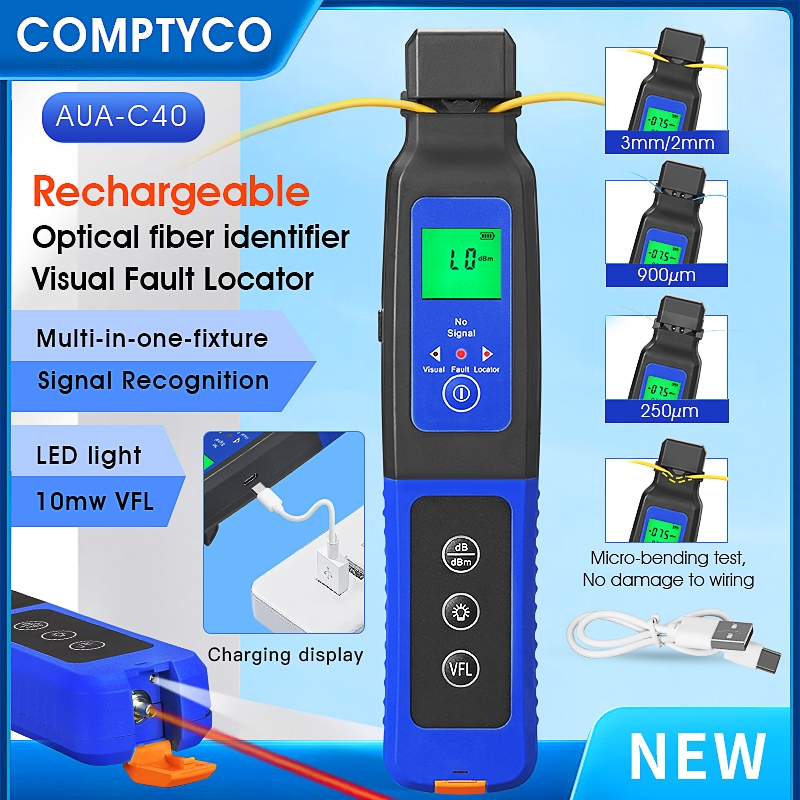 Rechargeable Comptyco Aua C Optical Fiber Identifier Nm Optical Fiber Signal