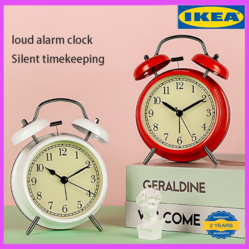 IKEA Alarm Clock DEKAD Classic Alarm Clock Loud Analog Luminous Desk Clock Home Office Jam Tidur