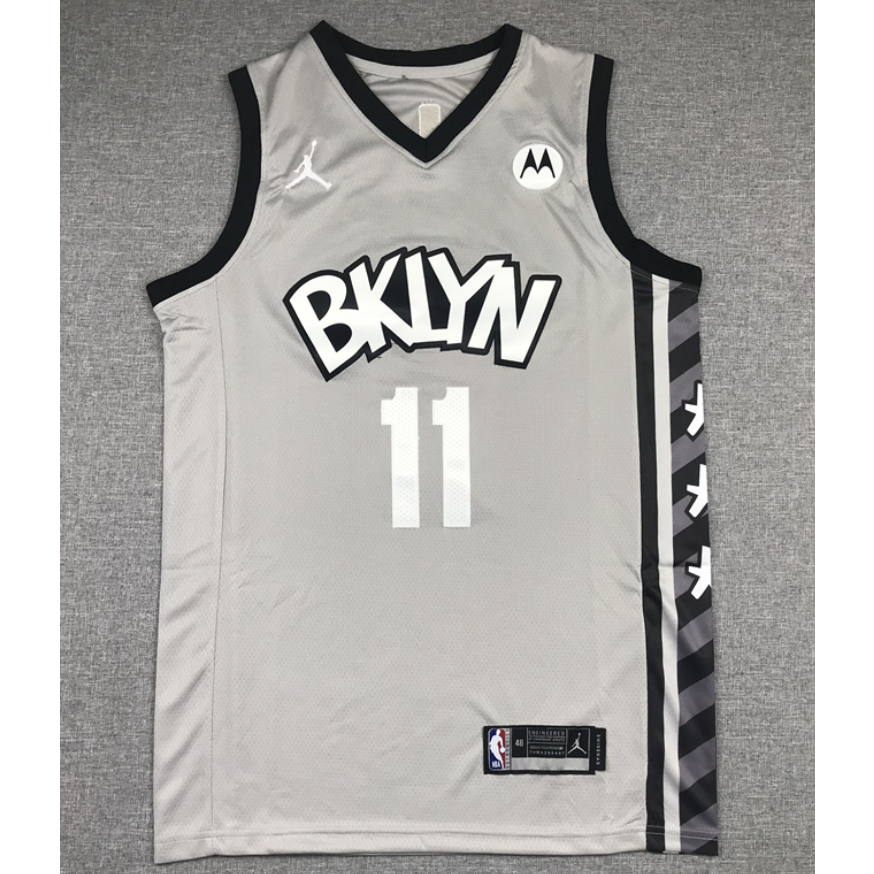 2021 new men Brooklyn Nets 11 Kyrie Irving embroidery basketball jerseys jersey grey Shopee Malaysia