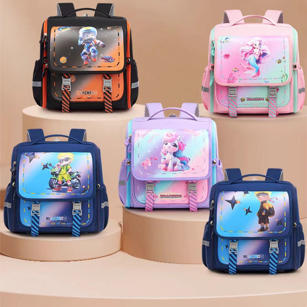 Horizontal school outlet bags