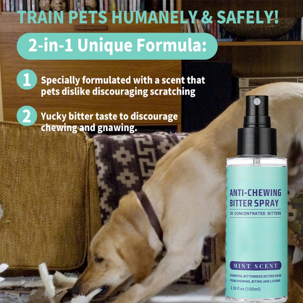 Dog Repellent Spray Bitter Anti Chew Spray Banish Dog Chewing Table and