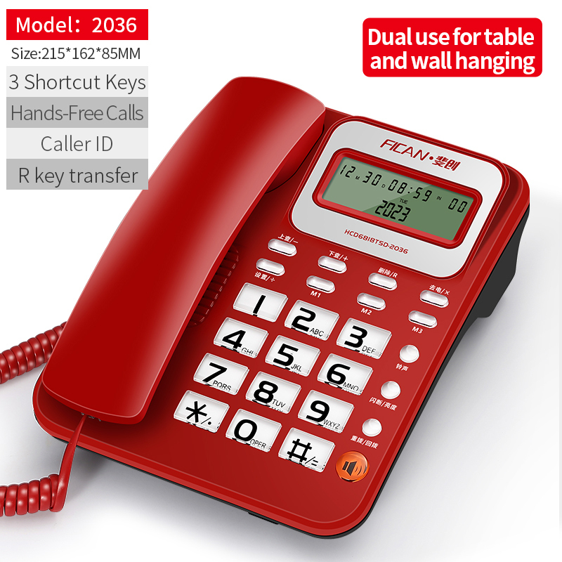 Home telephone A808 Elderly Phone telefon rumah big Buttondesktop phone