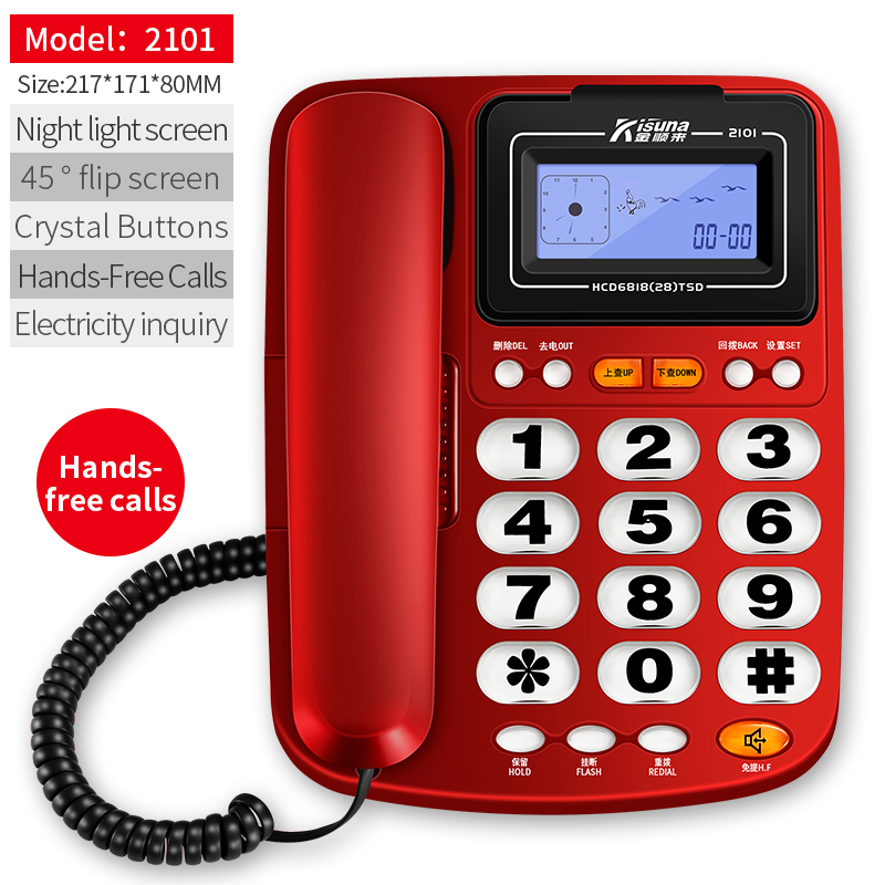 Telephone Home A808 Elderly Phone Telefon Rumah Caller ID Large Screen