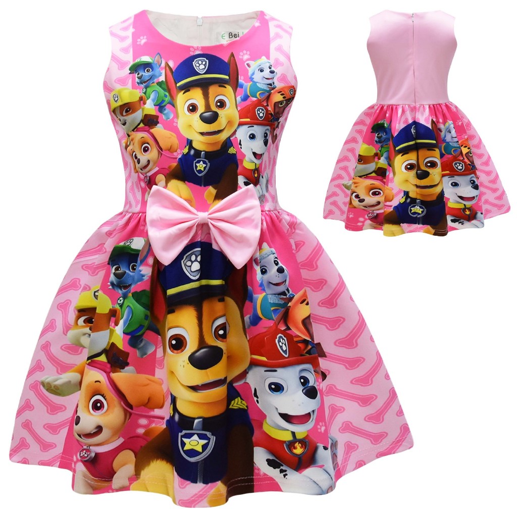 PAW Patrol Cosplay Marshall Rubble Chase Skye Girls Dresses Splicing ...