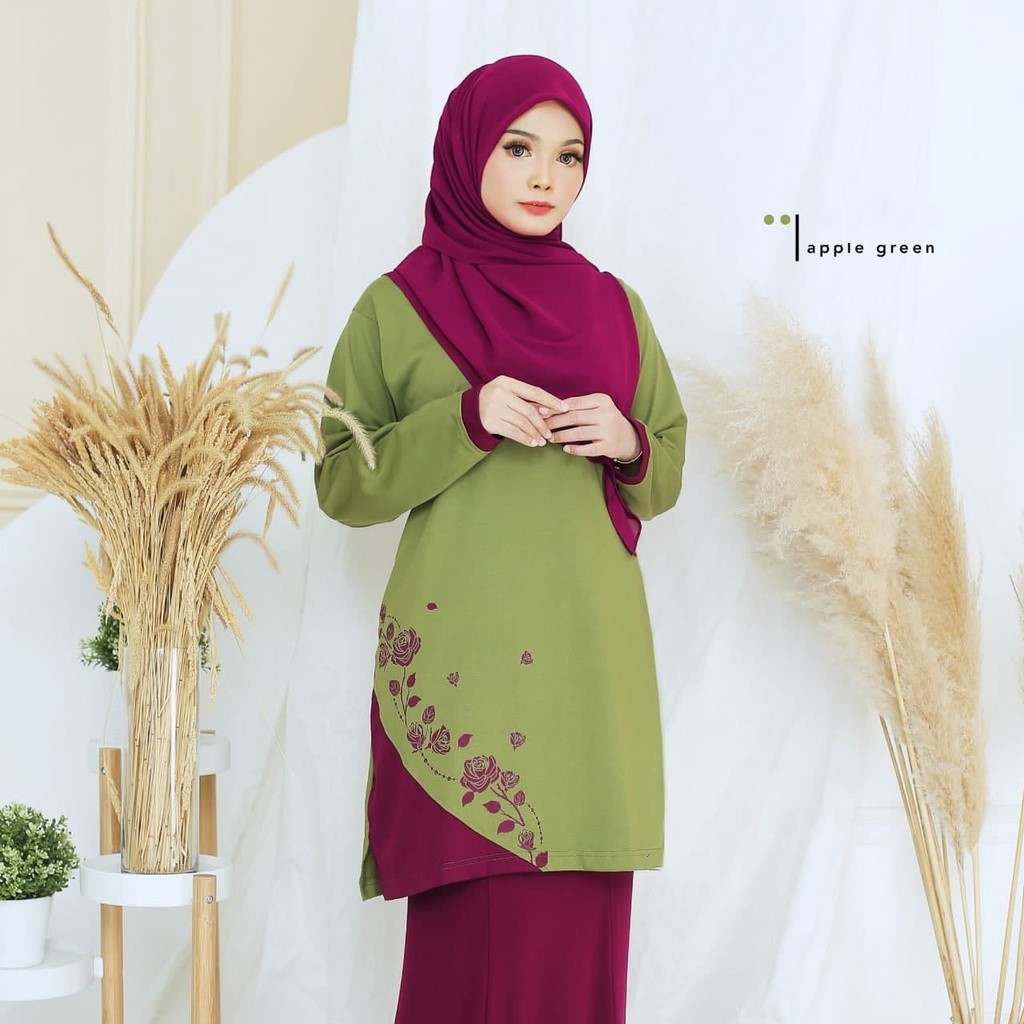 Muslim Dress Baju Kurung Long Sleeves T-Shirt For Woman Blouse Everyday ...