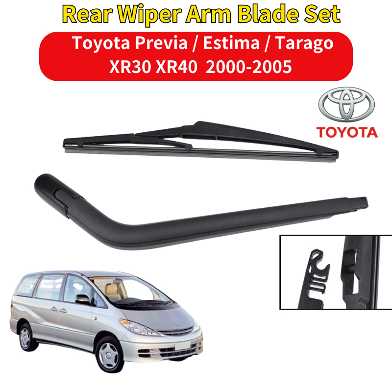 2PCS Rear Windscreen Wiper Blade Arm Set Rubber Wiper For Toyota Estima ...