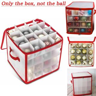 1pc Christmas Ornament Storage Box With 64 Compartments, Snowflake  Christmas Ball Storage Containers With Zippered, Bauble Ornament Organizer  Box, Vin