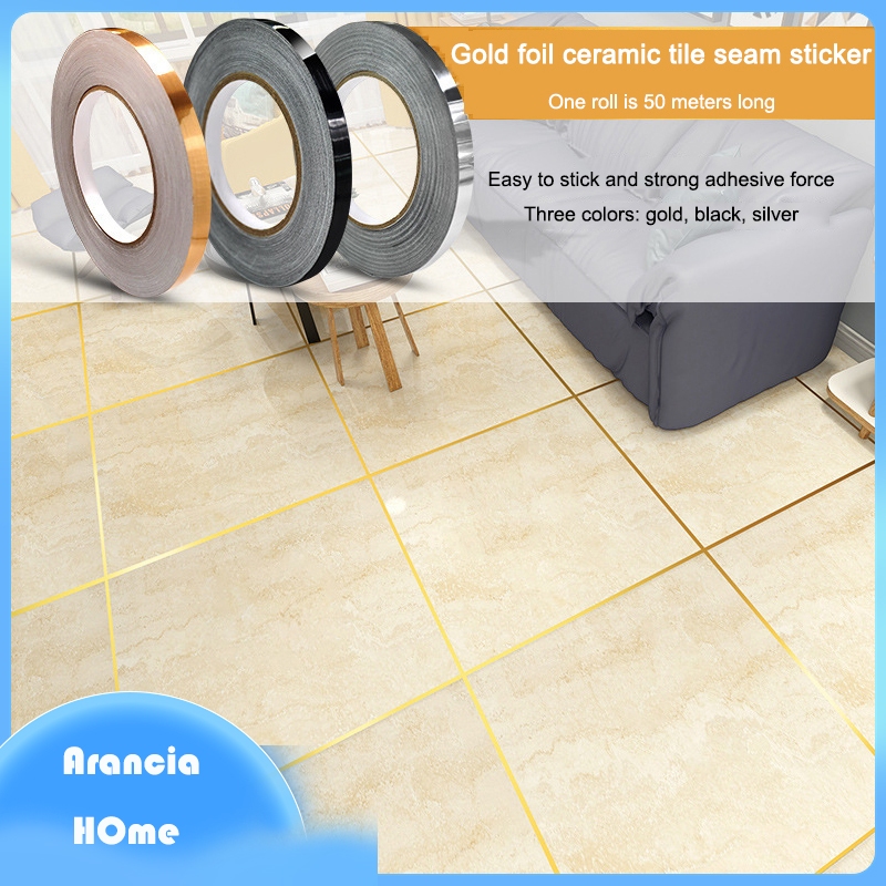 Tile Self-adhesive Seam Stickers Edge Line Floor Stickers Living Room ...