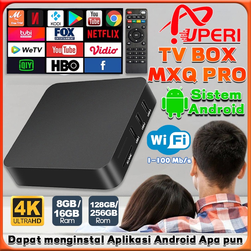 Mxq Pro TV BOX Android RK3228A 2.4GWiFi 8GB RAM 128GB ROM Media Player 4K  Set
