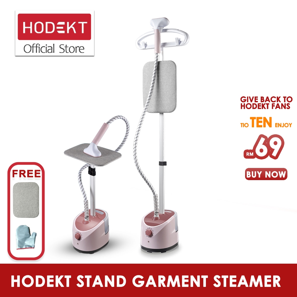 HODEKT Garment Steamer With Flat Pole & Iron Board Seterika Baju Steam