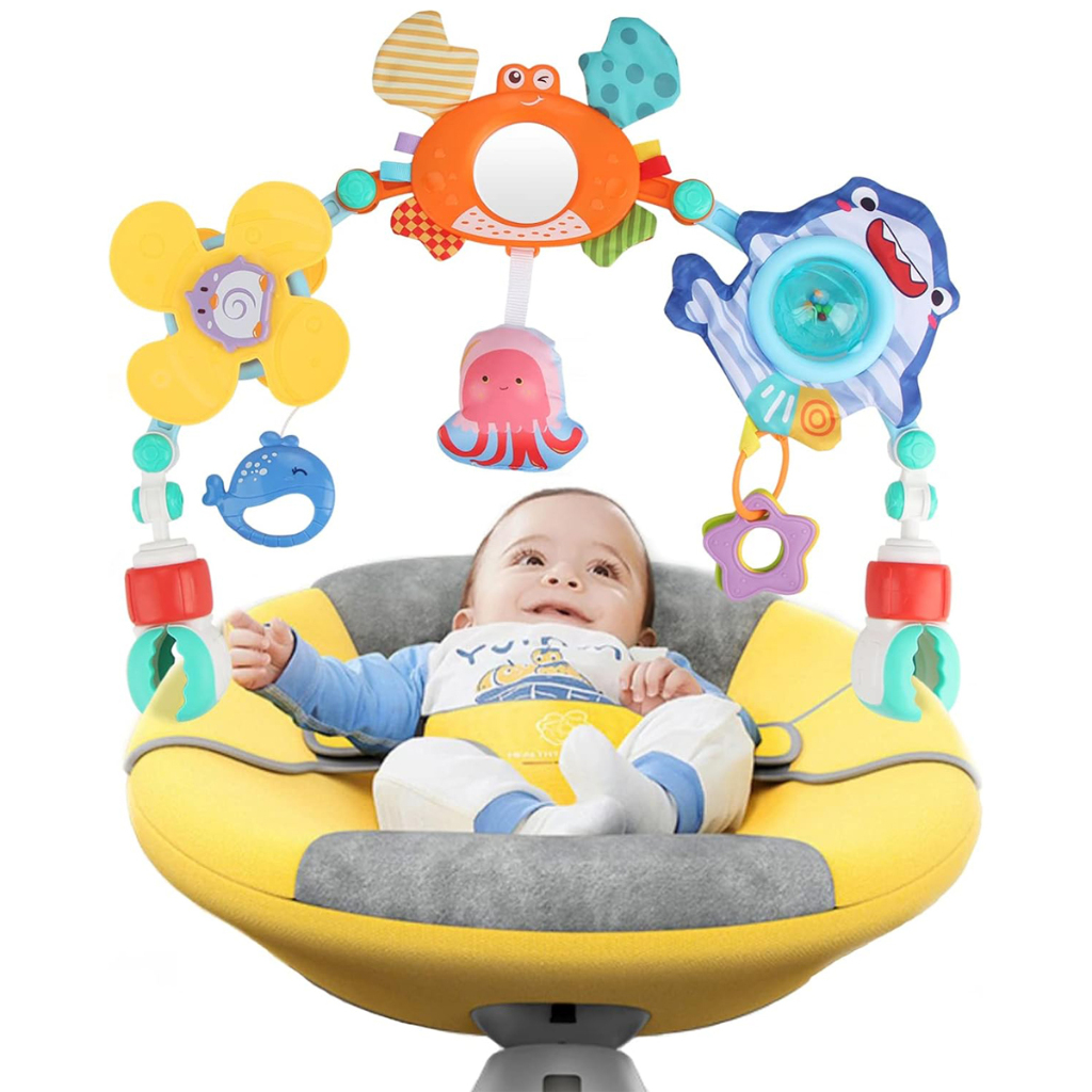 Baby Stroller Arch Toy with Rattle Teether Activity Crib Car Seat