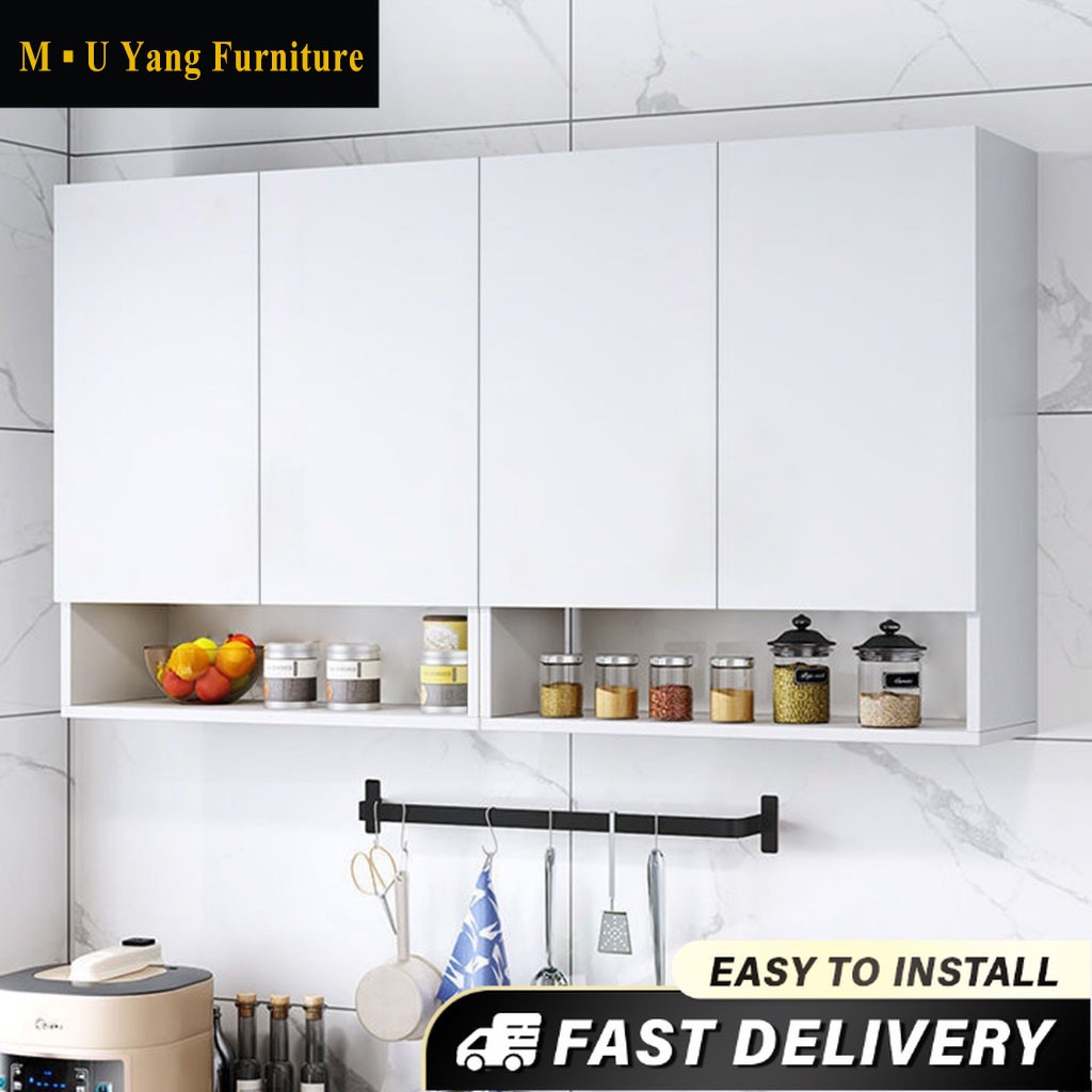 High Gloss Mordern Kitchen Cabinet with Waterproof Surface with Shelves ...