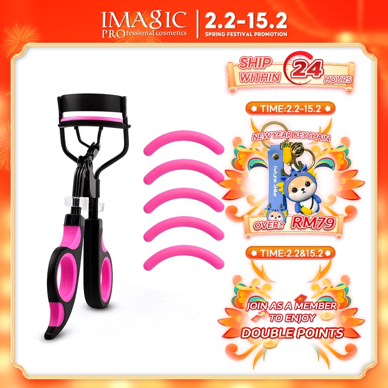 IMAGIC Portable Eyelash Curler With Replacement Pads High Elastic