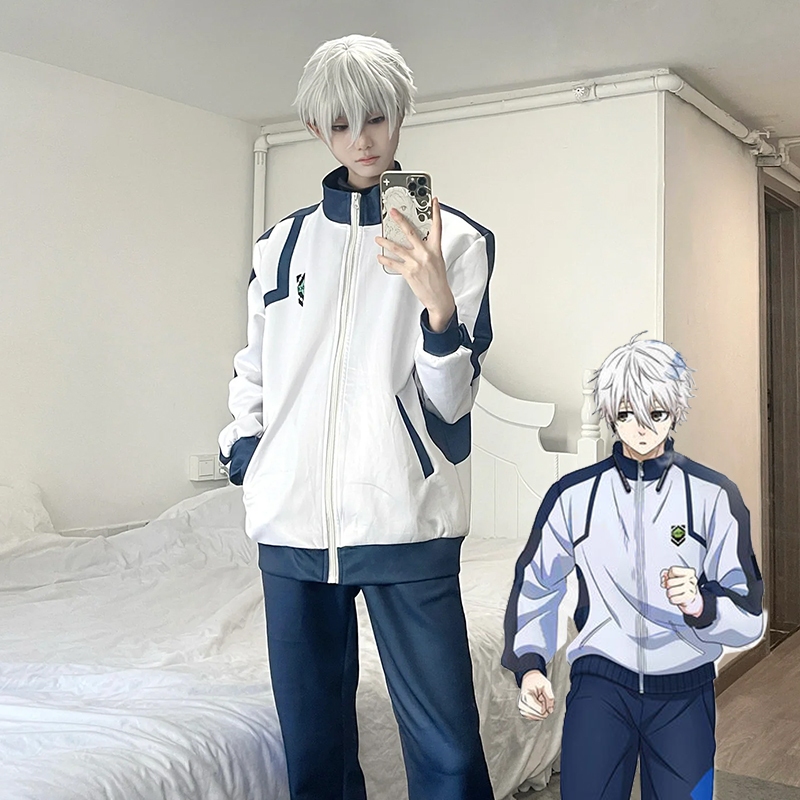 T-Shirt + Short Ensemble Anime Bleu - Décontracté Manga Cosplay | Homme Femme Sportswear Été - 2