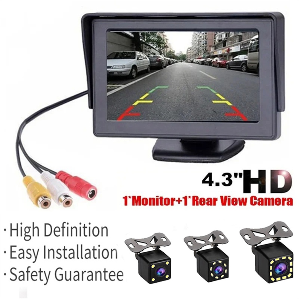 Car Reverse Monitor with Rear View Camera Backup Camera Kit Back Up Car ...