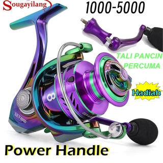 Sougayilang Fishing Reel, Lightweight 12+1 Ball Bearings 5.0:1 Gear Ratio  Ultra Smooth Purple Spinning Reel for Freshwater